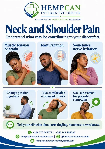 Neck and shoulder pain — HempCan poster